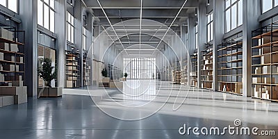 Optimized Architecture for Efficient Online Order Processing in Ecommerce Fulfillment Centers. Stock Photo