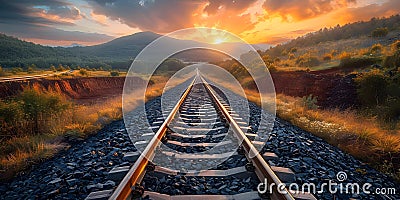 Optimizing Conveyor Belt System for Efficient Movement of Mined Materials in Modern Mining Stock Photo