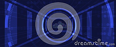 Optimizing digital transformation with adaptive and scalable cloud technology Vector Illustration