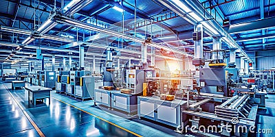 Optimizing Industrial Processes with a Robust Management System Integrating Technology for Enhanced Efficiency and Stock Photo