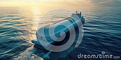 Optimizing Sea Transportation With Composite Cryotanks And Liquid Hydrogen Fuel Stock Photo