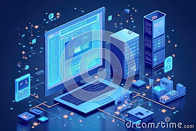 Optimizing Web Infrastructure through DIY Hosting Management Stock Photo