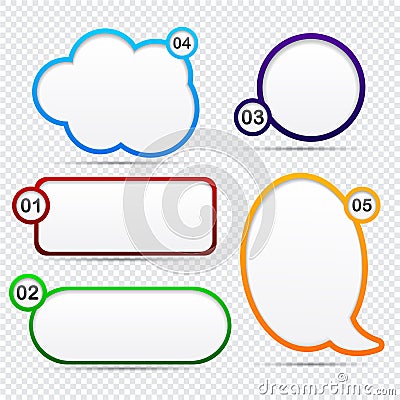 Option speech bubbles. Vector Illustration