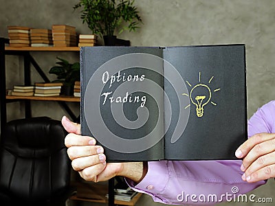Options Trading phrase on the page Stock Photo