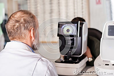 Optometric exam Stock Photo
