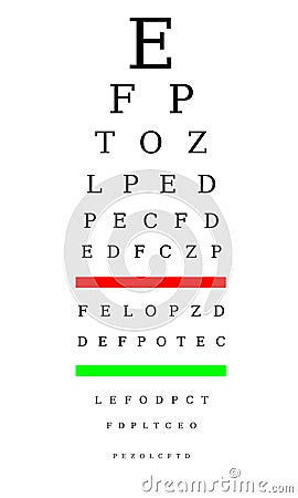 Optometrist chart Stock Photo