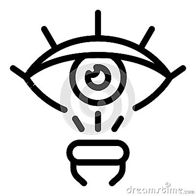 Optometry surgery icon, outline style Vector Illustration