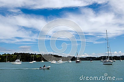 Opua marina at the Bay of Islands New Zealand Editorial Stock Photo