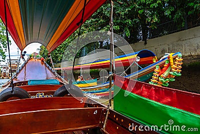 Popular boat travel on the Chao Phraya river, Bangkok, Thailand Editorial Stock Photo