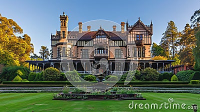 Opulent Baronial Mansion Stock Photo