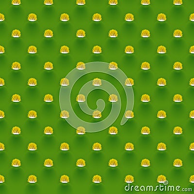Opuntia cactus stem seamless pattern, prickly pear plant Vector Illustration