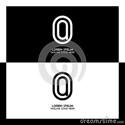 OQ initial letters linked elegant logo. letter O and Q pattern design monogram Vector Illustration