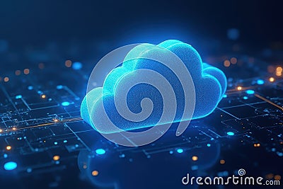 Oracle Cloud Infrastructure Visualization Stock Photo