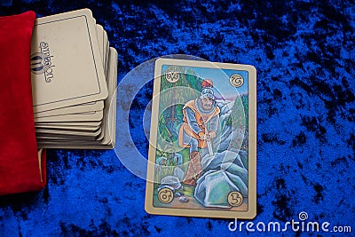 Oracle Symbolon cards, illustrative for esoteric concept Editorial Stock Photo