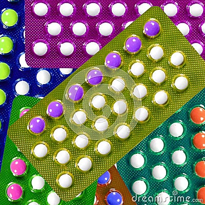Oral contraceptive pills. Stock Photo