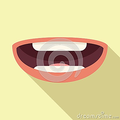 Oral idiom infancy icon flat vector. Care lips oral Vector Illustration