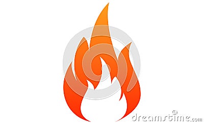 Fire vector illustration on background. Vector Illustration