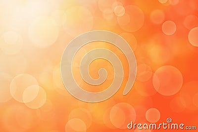 Orange abstract background blur with bokeh light effect. Stock Photo