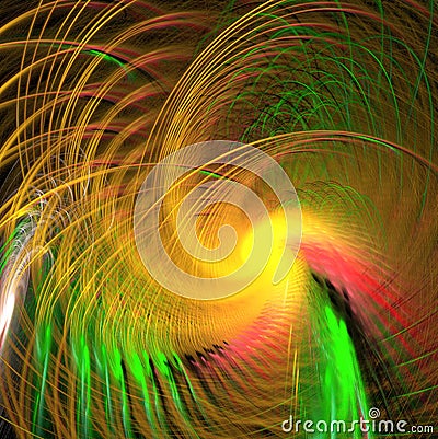 Fractal on black Stock Photo