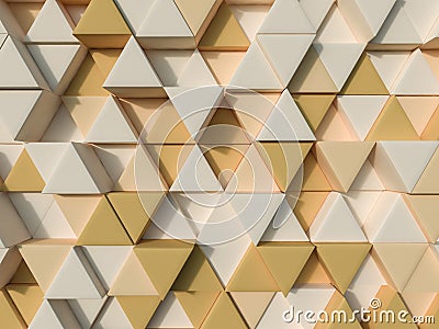 Orange abstract 3d triangle background Stock Photo