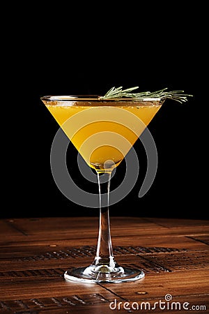 Orange alcohol cocktail Stock Photo