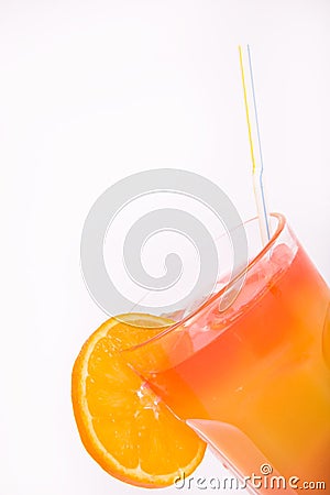 Orange alcohol drink with Ice Stock Photo