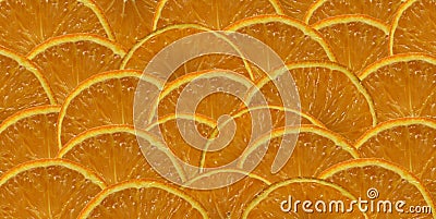 An orange background is made of orange`s lobules Stock Photo