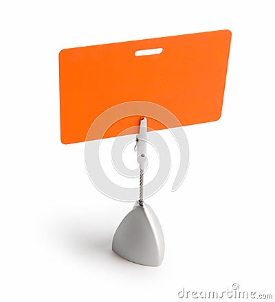 Orange badge Stock Photo