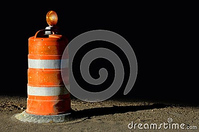 Orange barricade Stock Photo