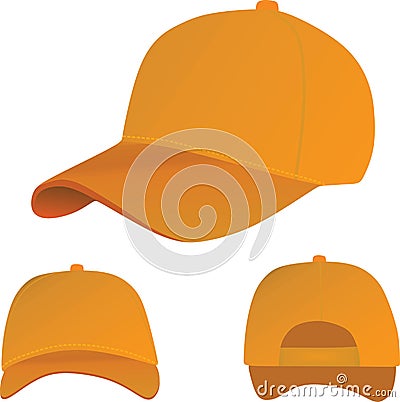 Orange baseball cap Vector Illustration