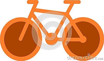 Orange bicycle icon Stock Photo