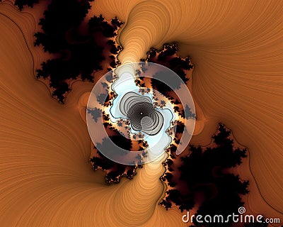 Orange black bright abstract fractal abstract background, flowery texture Stock Photo