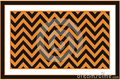an orange and black chevron pattern Stock Photo