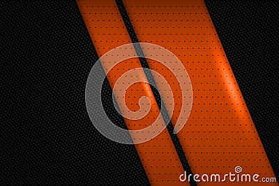 Orange and black metal background Cartoon Illustration