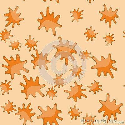 Orange blot cartoon seamless pattern 619 Vector Illustration