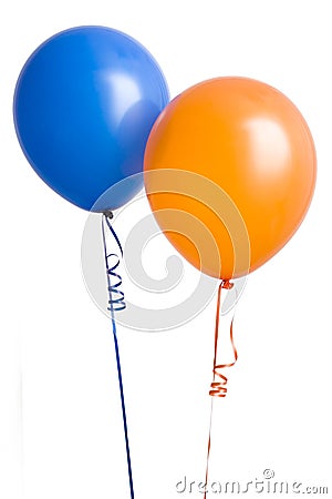 Orange and Blue Balloon Stock Photo