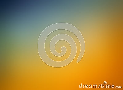 Orange blue and gold background blur, gradient blue sky blurred into orange clouds with smooth texture Stock Photo