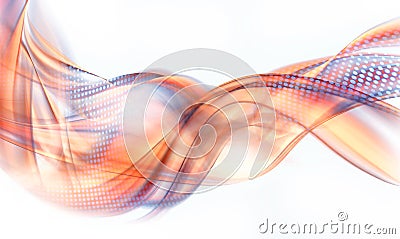 Abstract orange and blue swirl Stock Photo
