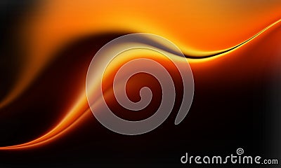 Orange blur. Abstract vector green shaded wavy background with lighting effect, smooth, curve, vector illustration. Stock Photo