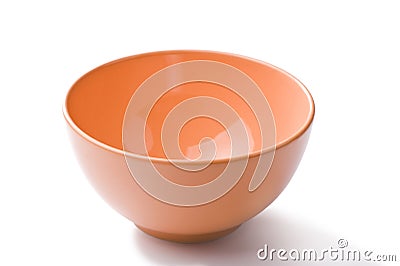 Orange bowl isolated on white Stock Photo