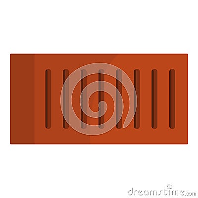 Orange brick icon isolated Vector Illustration
