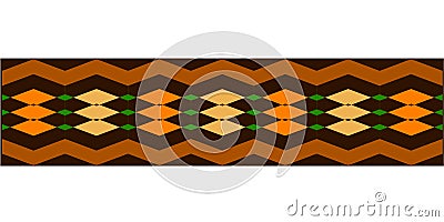 orange brown geometric balloon stripe ribbon illustration Stock Photo