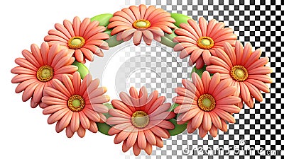 Orange button, circle graphic for UI design and web elements png transparent image Generative AI Cartoon Illustration