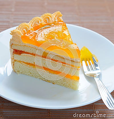 Orange cake Stock Photo