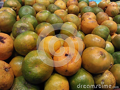 Yellow orange with fresh flavors I found in supermarkets Stock Photo