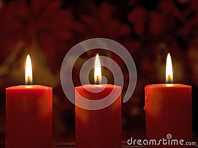 Orange candles Stock Photo