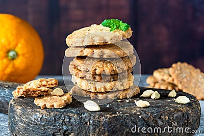 Orange and cardamom biscuits Stock Photo