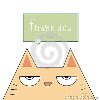 orange cat thanking Stock Photo