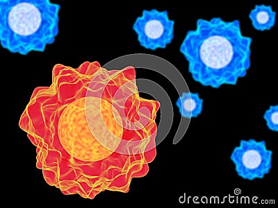 orange cell coronavirus make difference Stock Photo