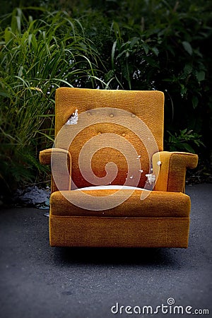 Orange chair Stock Photo